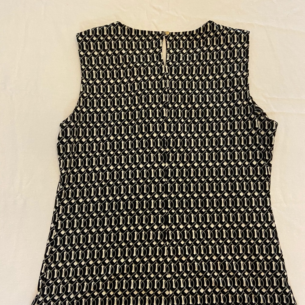 Calvin Klein black, gray & white sleeveless top